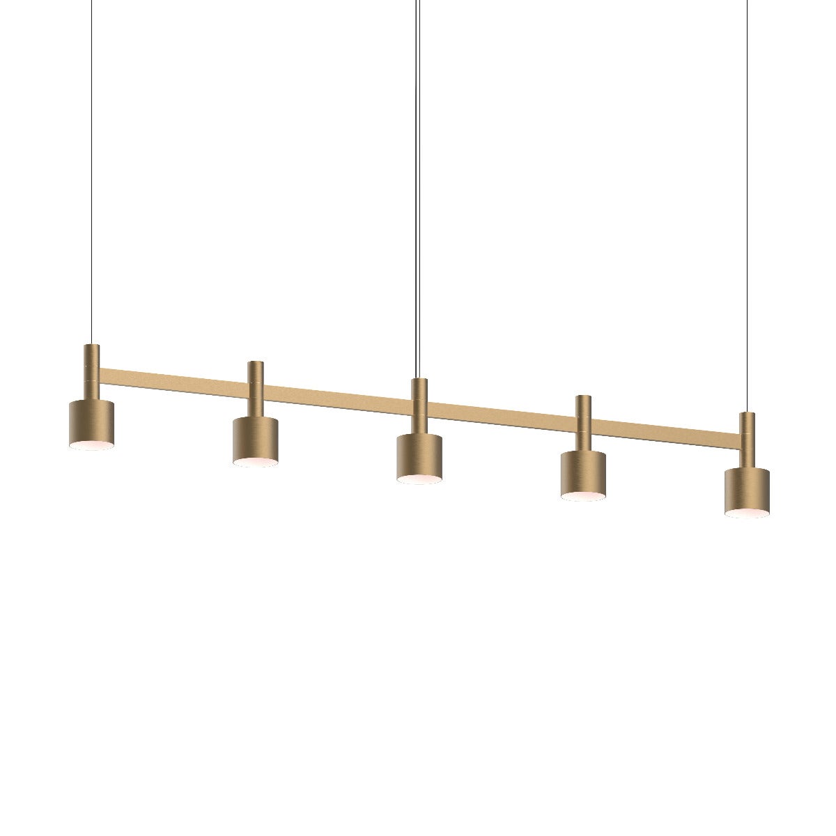 Sonneman Systema Staccato 5-Light Linear Pendant w/Drum Shades