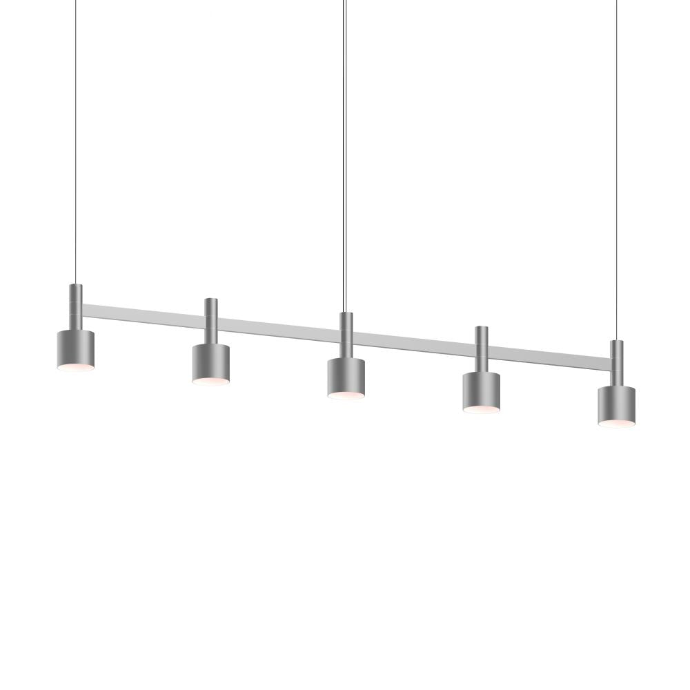 Sonneman Systema Staccato 5-Light Linear Pendant w/Drum Shades Pendants Sonneman   