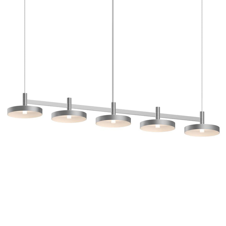 Sonneman Systema Staccato 5-Light Linear Pendant w/Pan Shades Pendants Sonneman   