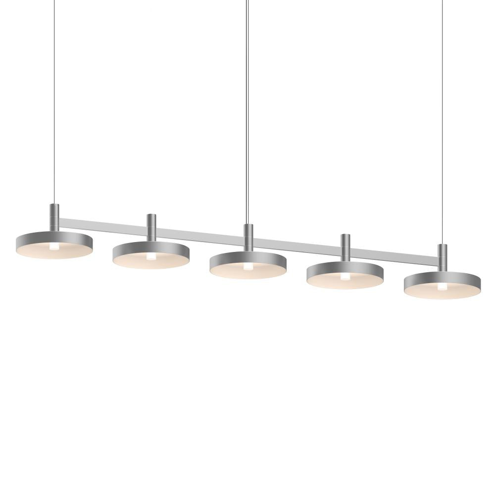 Sonneman Systema Staccato 5-Light Linear Pendant w/Pan Shades Pendants Sonneman   