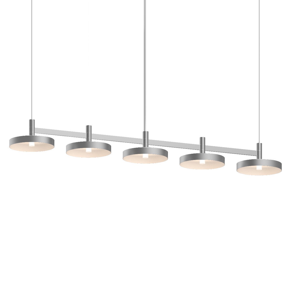 Sonneman Systema Staccato 5-Light Linear Pendant w/Pan Shades