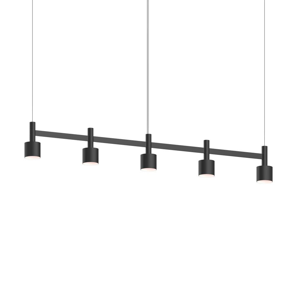 Sonneman Systema Staccato 5-Light Linear Pendant w/Drum Shades Pendants Sonneman   