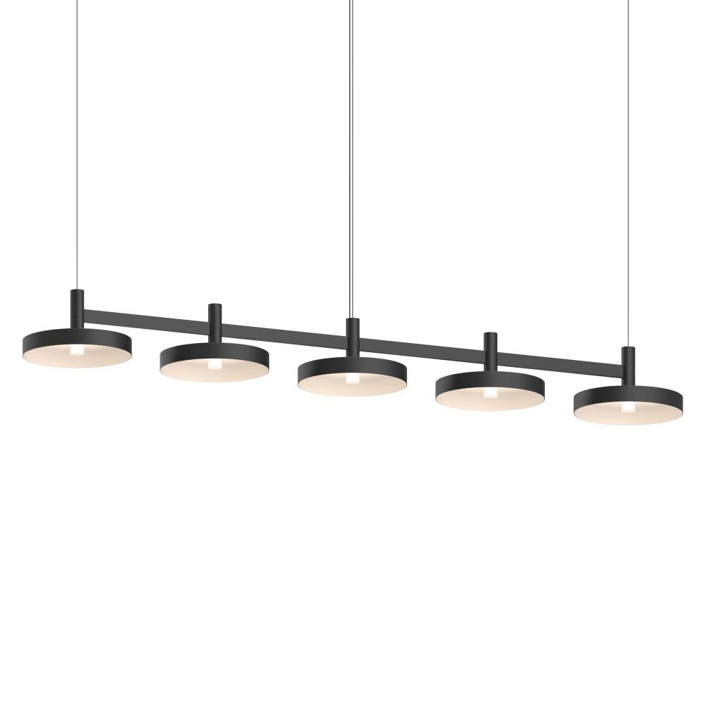 Sonneman Systema Staccato 5-Light Linear Pendant w/Pan Shades Pendants Sonneman   