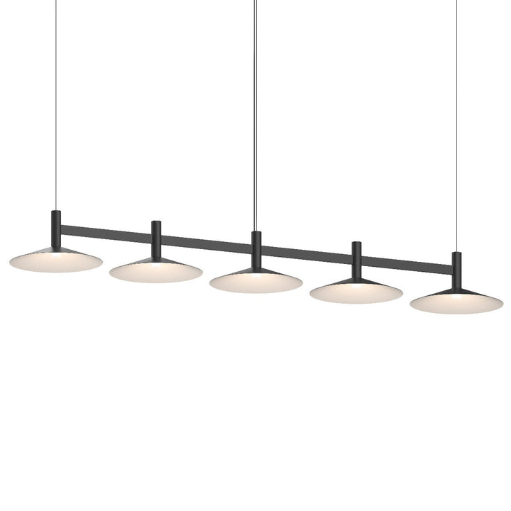 Sonneman Systema Staccato 5-Light Linear Pendant w/Shallow Cone Shades Pendants Sonneman   