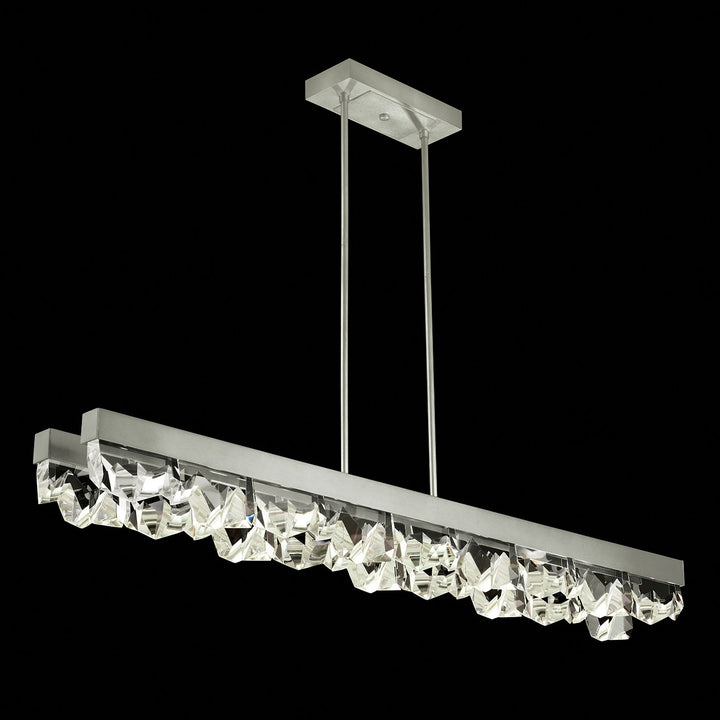 Fine Art Handcrafted Lighting Strata 54.5"W Linear Pendant 927440 in Standard Silver Leaf (927440-1ST)