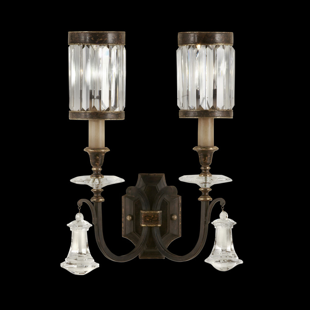 Fine Art Handcrafted Lighting Eaton Place 19"H Sconce 583050 in Bronze Patina with Red Undertones (583050ST)