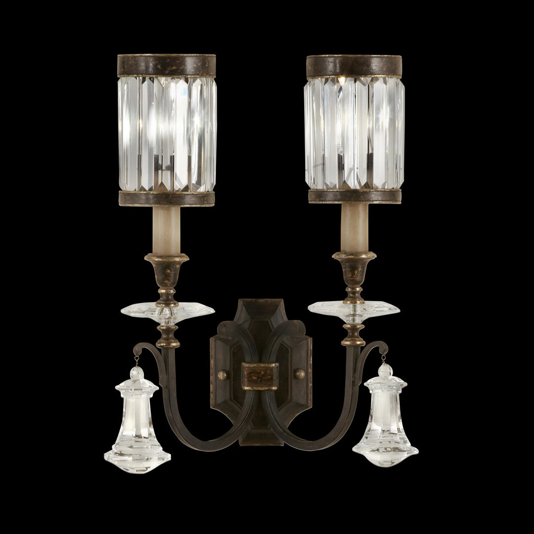 Fine Art Handcrafted Lighting Eaton Place 19"H Sconce 583050 in Bronze Patina with Red Undertones (583050ST)