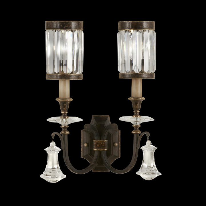 Fine Art Handcrafted Lighting Eaton Place 19"H Sconce 583050 in Bronze Patina with Red Undertones (583050ST)