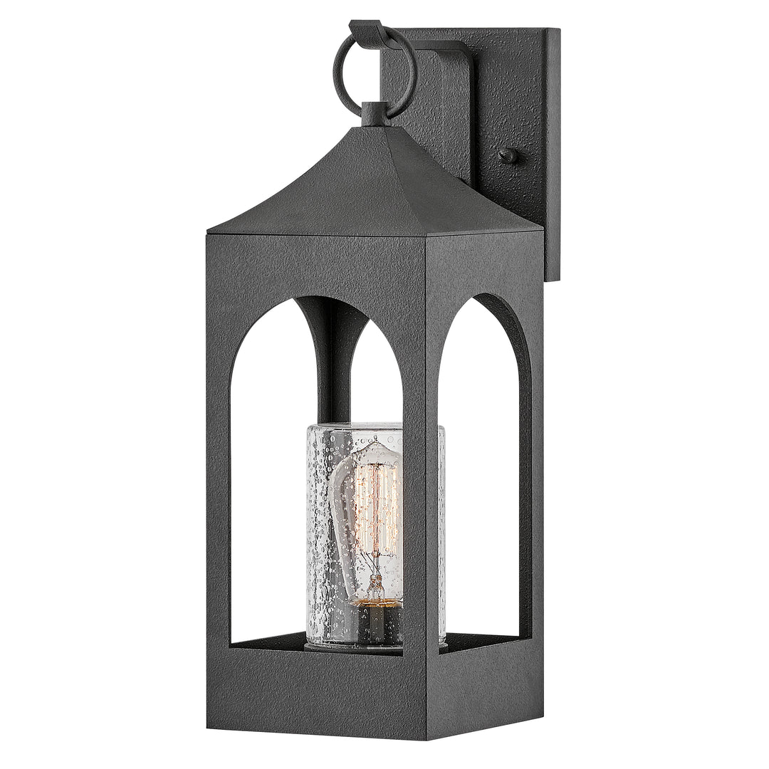 Hinkley Amina Outdoor Wall Light Small Wall Mount Lantern Distressed Zinc 18080DSZ