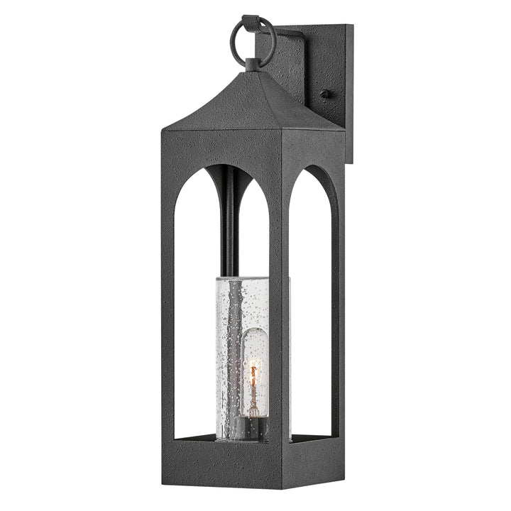 Hinkley Amina Outdoor Wall Light Medium Wall Mount Lantern Distressed Zinc 18084DSZ