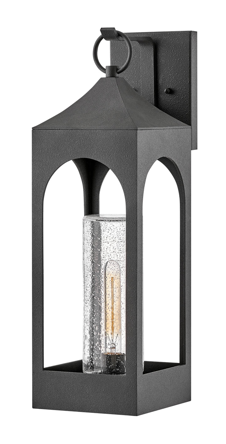 Hinkley Amina Outdoor Wall Light Large Wall Mount Lantern Distressed Zinc 18085DSZ