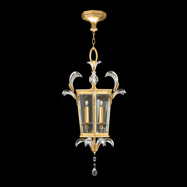 Fine Art Handcrafted Lighting Beveled Arcs 22"W Square Pendant in Standard Gold Leaf (705440-SF3)