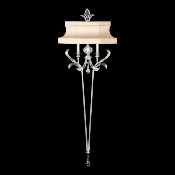 Fine Art Handcrafted Lighting Beveled Arcs 66"H Sconce in Standard Silver Leaf (706950-SF4)