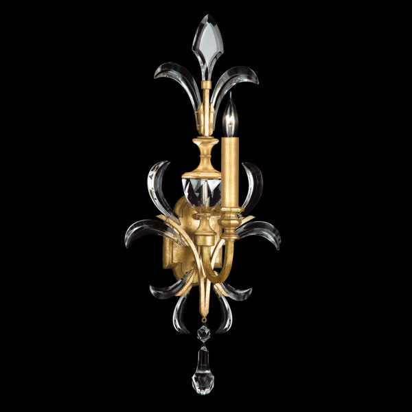 Fine Art Handcrafted Lighting Beveled Arcs 29"H Sconce in Standard Gold Leaf (704950-SF3)