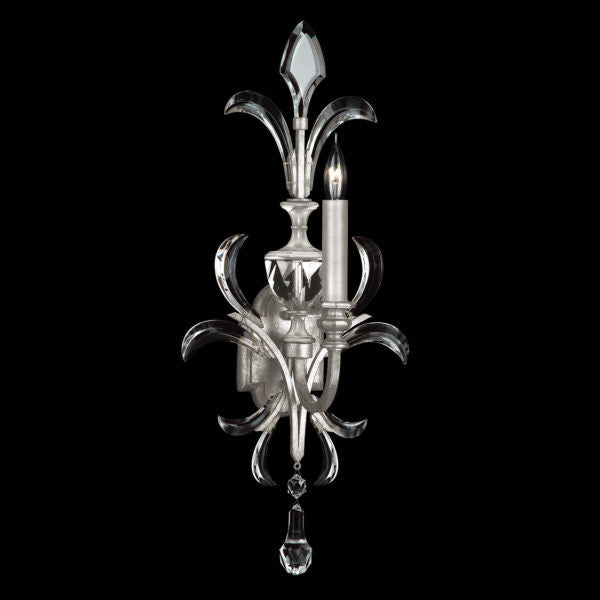 Fine Art Handcrafted Lighting Beveled Arcs 29"H Sconce in Standard Silver Leaf (704950-SF4)