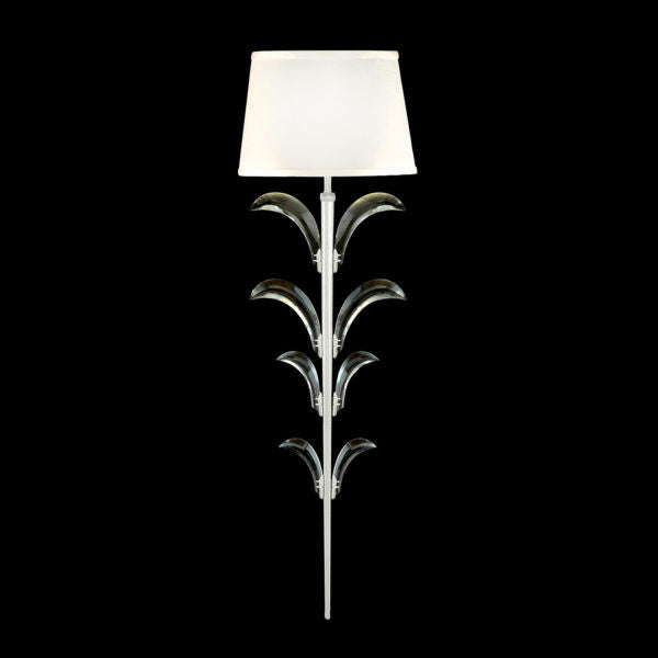 Fine Art Handcrafted Lighting Beveled Arcs 28"H Sconce in Standard Silver Leaf (738450-SF4)