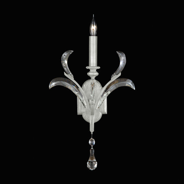 Fine Art Handcrafted Lighting Beveled Arcs 25"H Sconce in Standard Silver Leaf (705150-SF4)