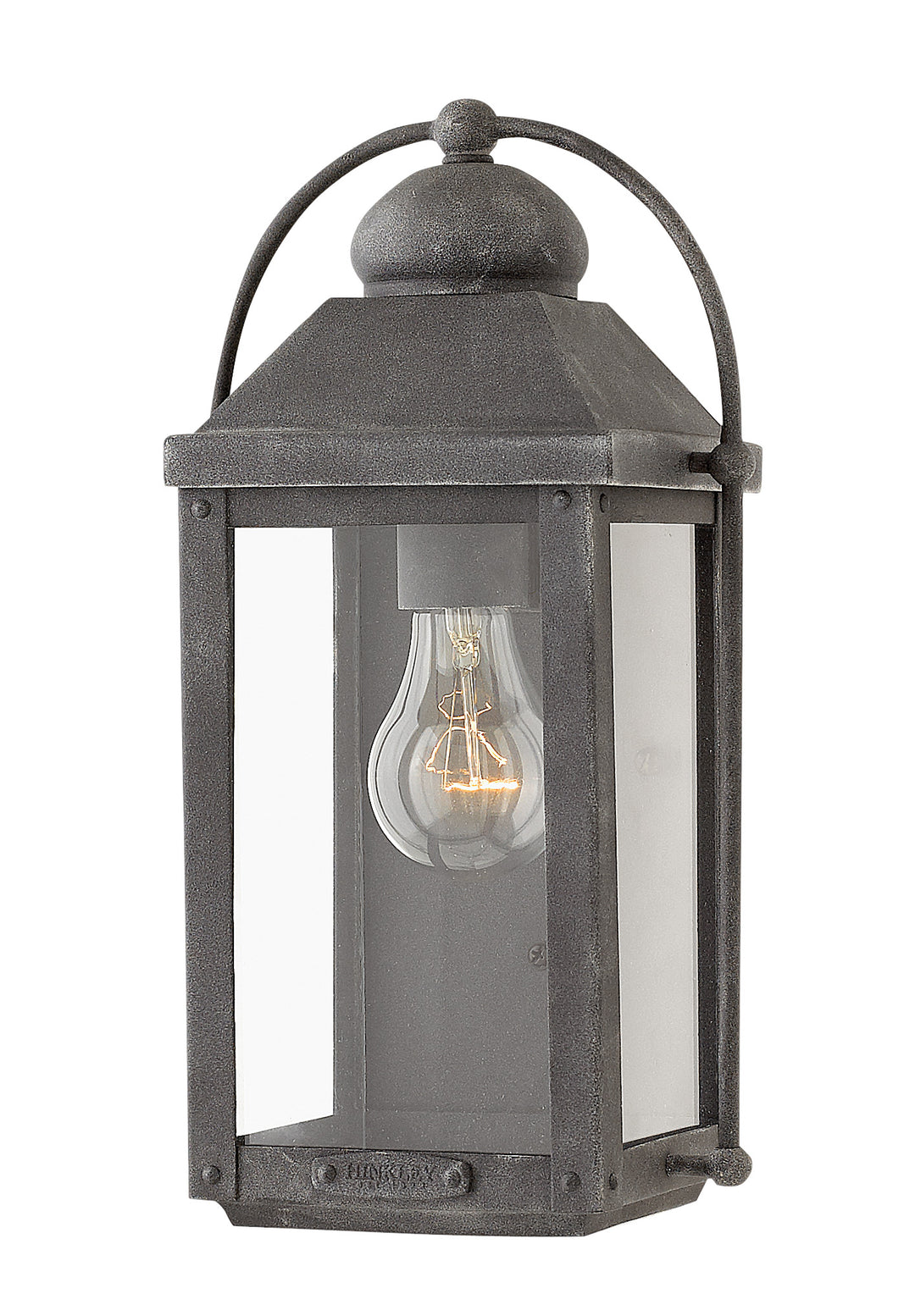 Hinkley Anchorage Outdoor Wall Light Small Wall Mount Lantern Aged Zinc 1850DZ