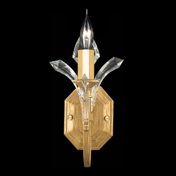 Fine Art Handcrafted Lighting Beveled Arcs 13"H Sconce in Standard Gold Leaf (705050-SF3)