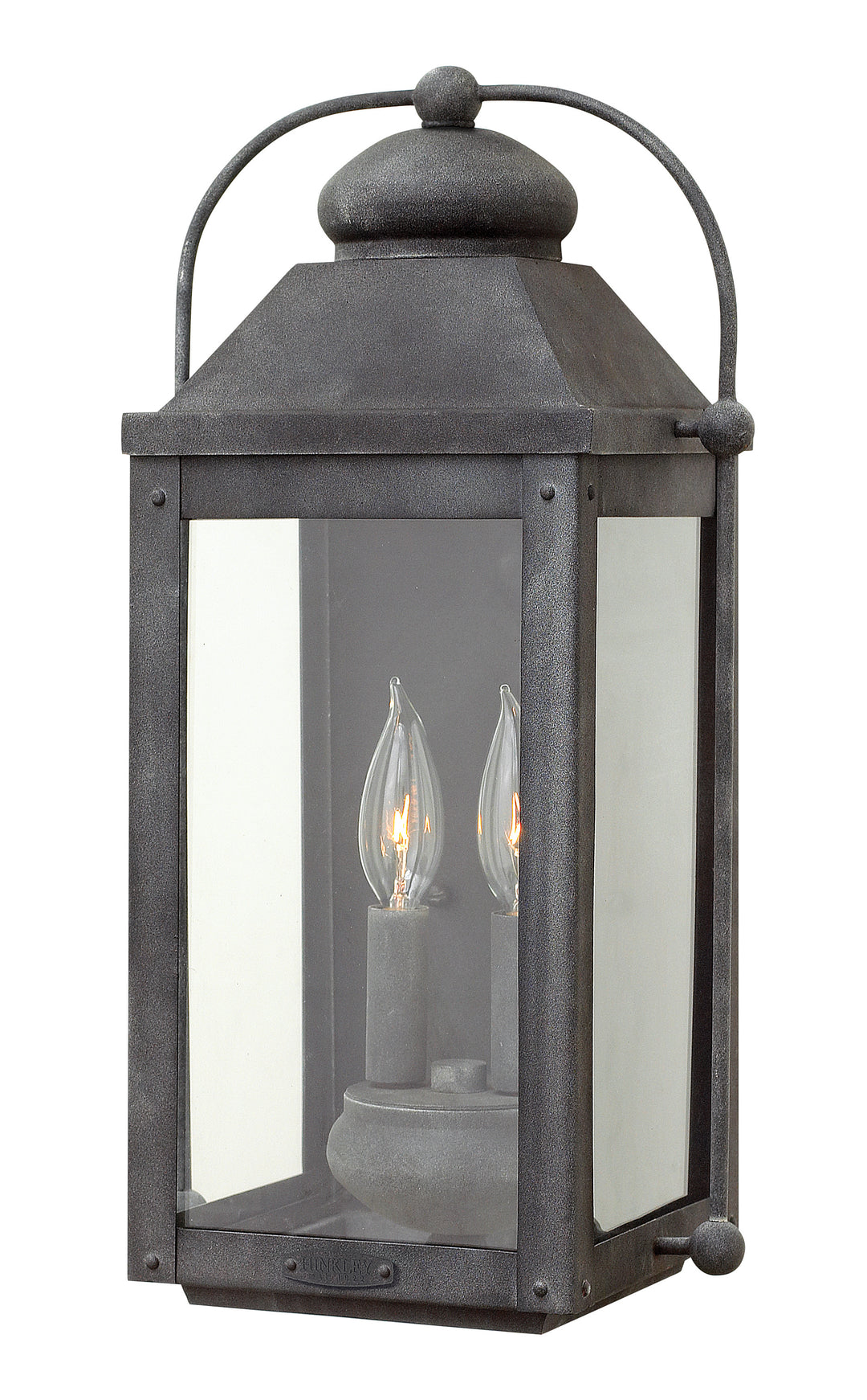 Hinkley Anchorage Outdoor Wall Light Medium Wall Mount Lantern Aged Zinc 1854DZ