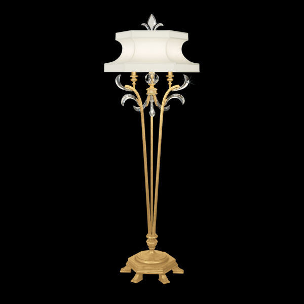 Fine Art Handcrafted Lighting Beveled Arcs 72"H Floor Lamp in Standard Gold Leaf (737420-SF3)