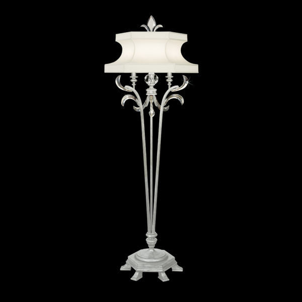 Fine Art Handcrafted Lighting Beveled Arcs 72"H Floor Lamp in Standard Silver Leaf (737420-SF4)