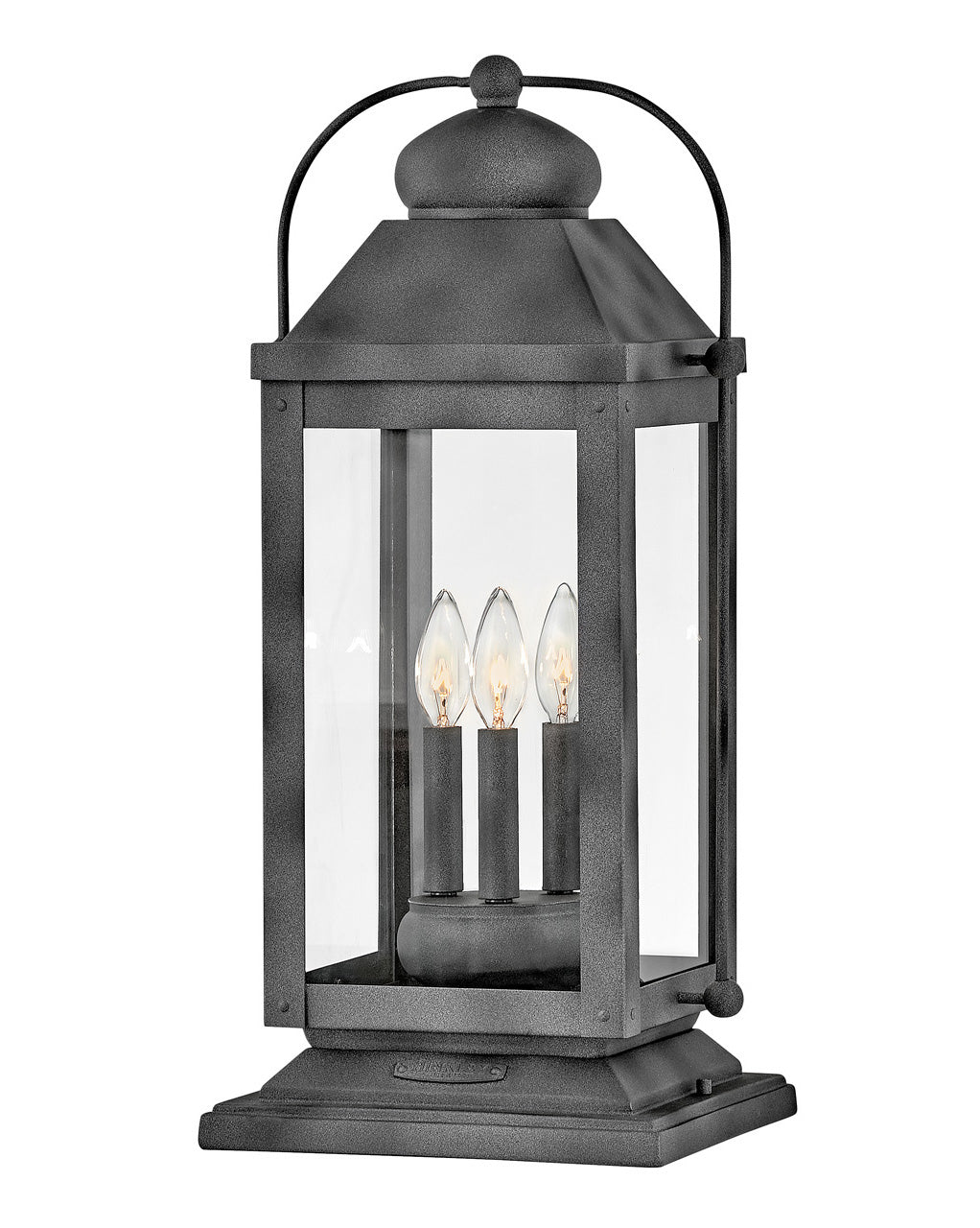 Hinkley Anchorage Outdoor Pier Mount Lantern Large Pier Mount Lantern Aged Zinc 1857DZ-LL
