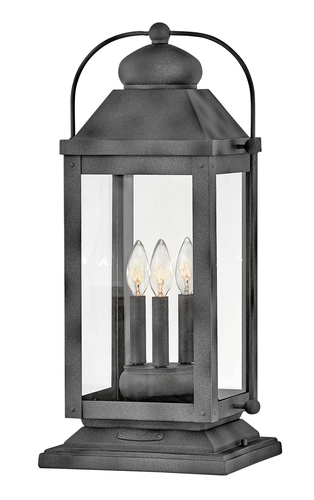 Hinkley Anchorage Outdoor Pier Mount Lantern Large Pier Mount Lantern Aged Zinc 1857DZ