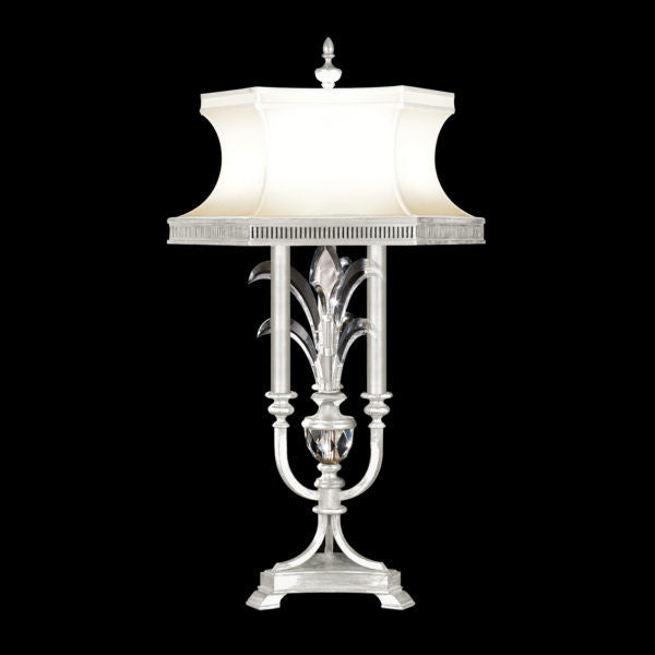 Fine Art Handcrafted Lighting Beveled Arcs 37"H Table Lamp in Standard Silver Leaf (738210-SF4)