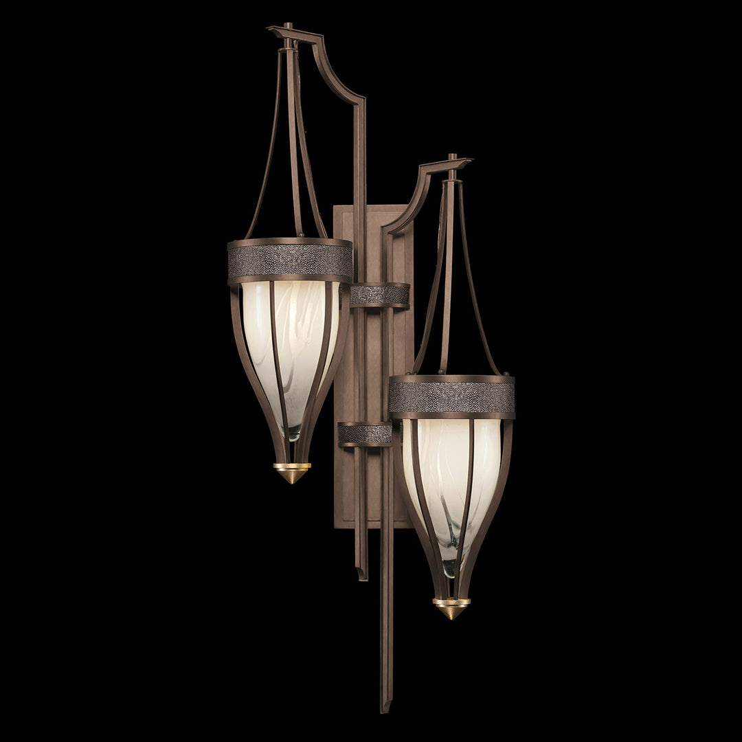 Fine Art Handcrafted Lighting Mirage 41.5"H Sconce 100046 in Standard Bronze, Brass, Pebble (100046-211)
