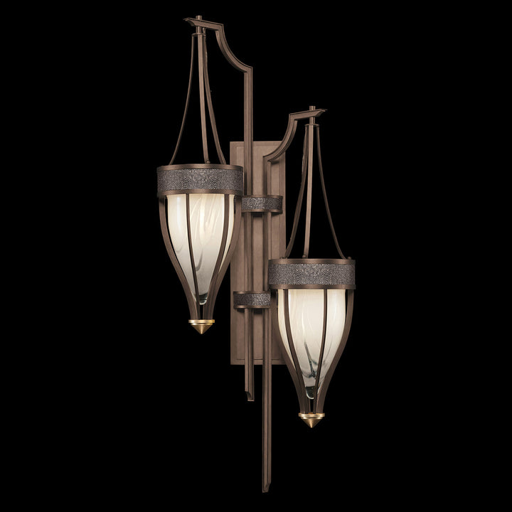 Fine Art Handcrafted Lighting Mirage 41.5"H Sconce 100046 in Standard Bronze, Brass, Pebble (100046-211)