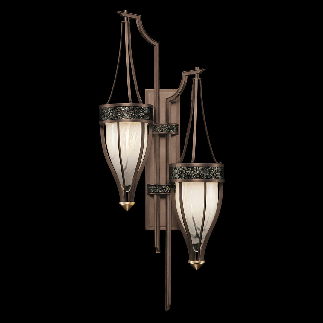 Fine Art Handcrafted Lighting Mirage 41.5"H Sconce 100046 in Standard Bronze, Brass, Black Knight (100046-213)
