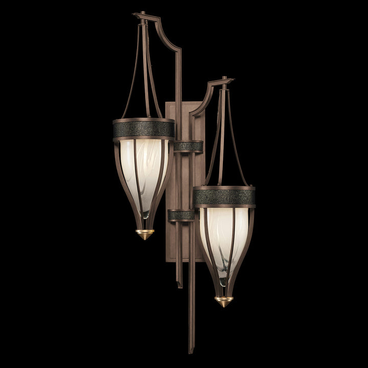 Fine Art Handcrafted Lighting Mirage 41.5"H Sconce 100046 in Standard Bronze, Brass, Black Knight (100046-213)