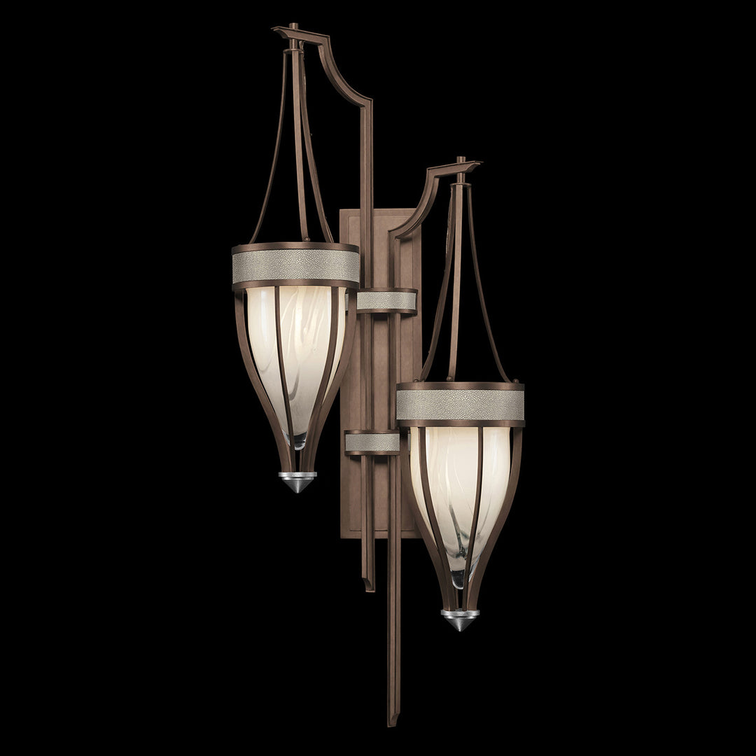 Fine Art Handcrafted Lighting Mirage 41.5"H Sconce 100046 in Standard Bronze, Nickel, Coco (100046-222)