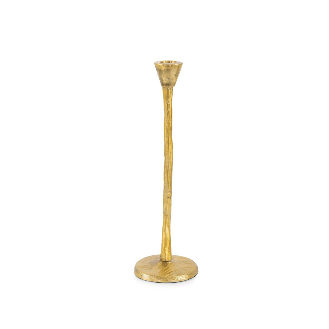 Howard Elliott Collection Beiner Tall Candle Holder In Antique Brass