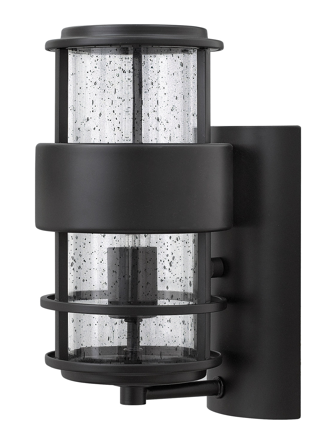 Hinkley Saturn Outdoor Wall Light Small Wall Mount Lantern Satin Black 1900SK