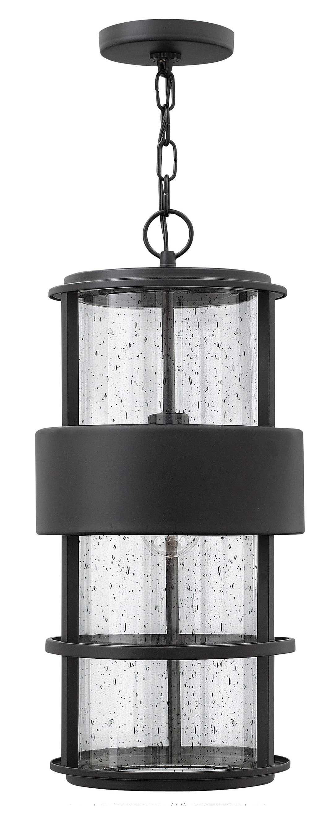 Hinkley Saturn Outdoor Hanging Light Large Hanging Lantern Satin Black 1902SK