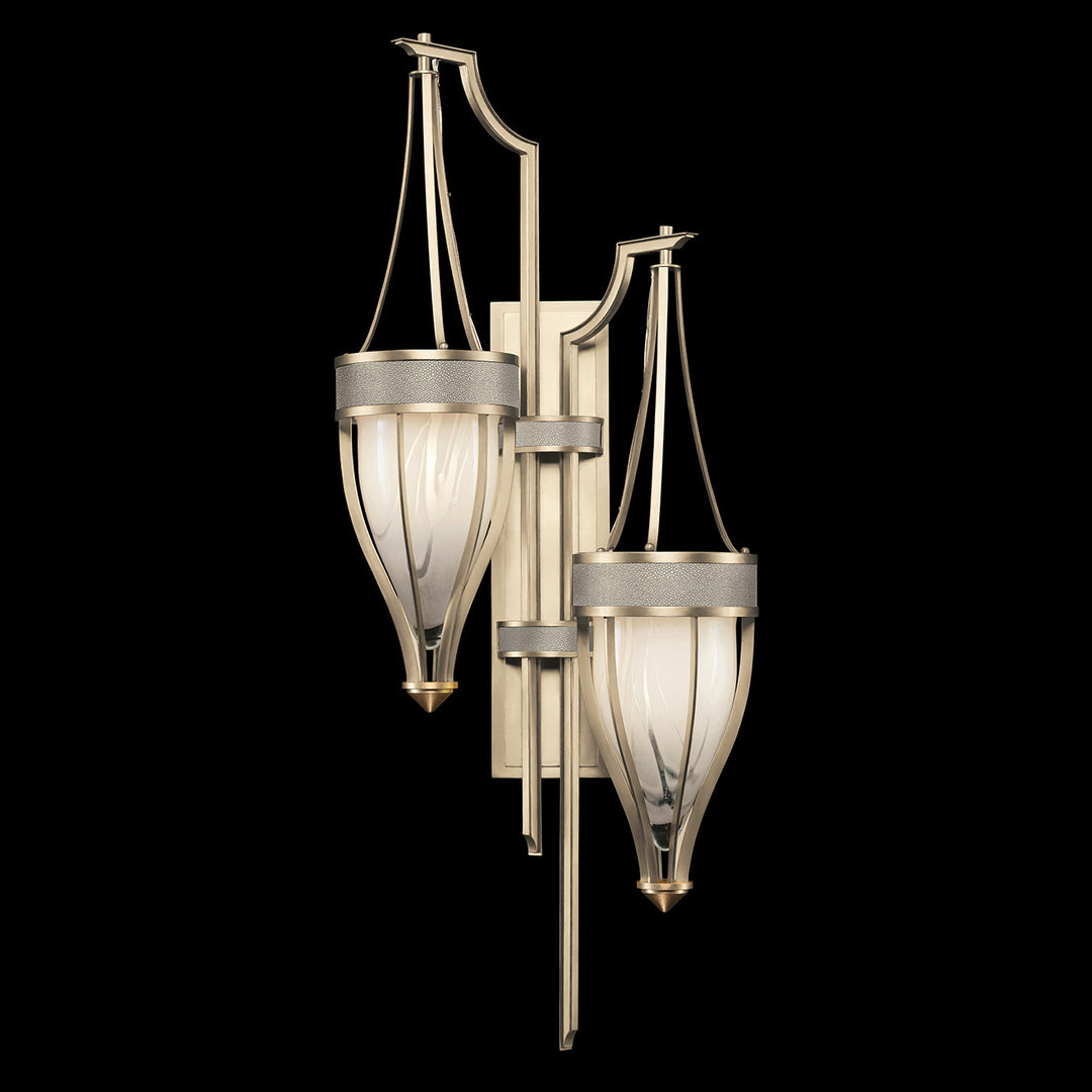 Fine Art Handcrafted Lighting Mirage 41.5"H Sconce 100046 in Champagne, Brass, Coco (100046-612)