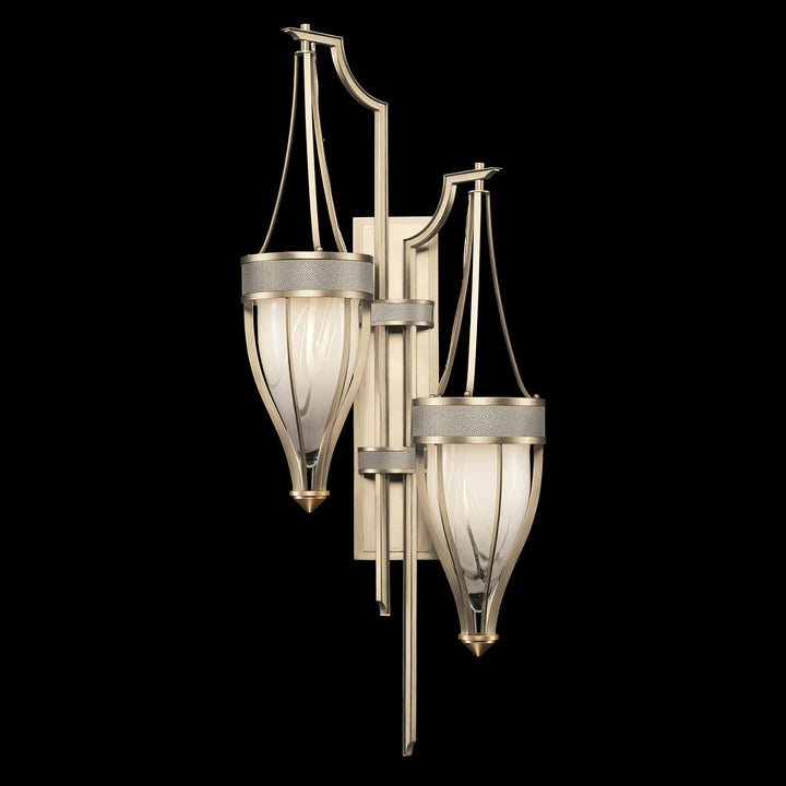 Fine Art Handcrafted Lighting Mirage 41.5"H Sconce 100046 in Champagne, Brass, Coco (100046-612)