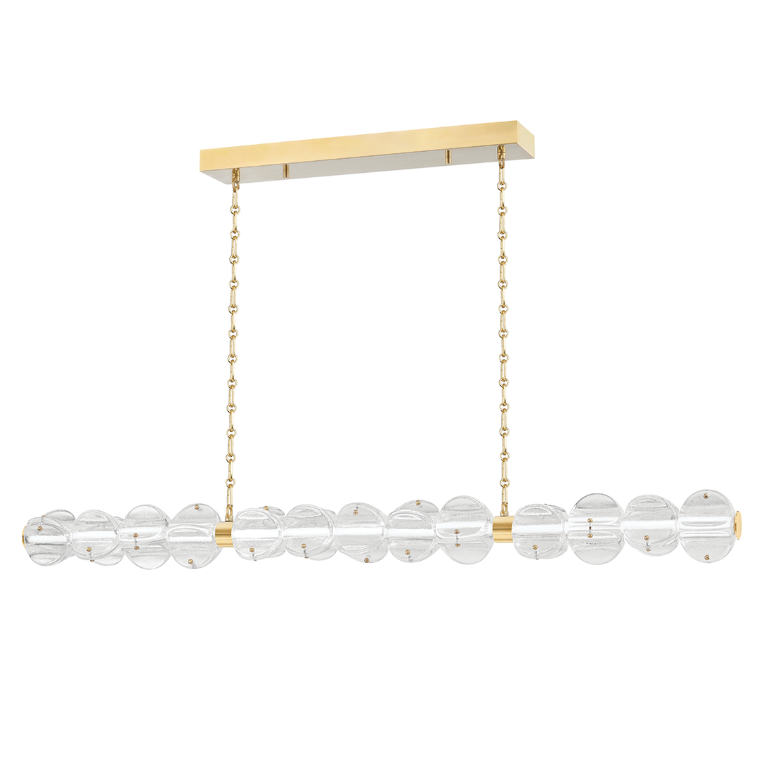 Hudson Valley Lighting Lindley Linear Chandeliers Hudson Valley Lighting Aged Brass  