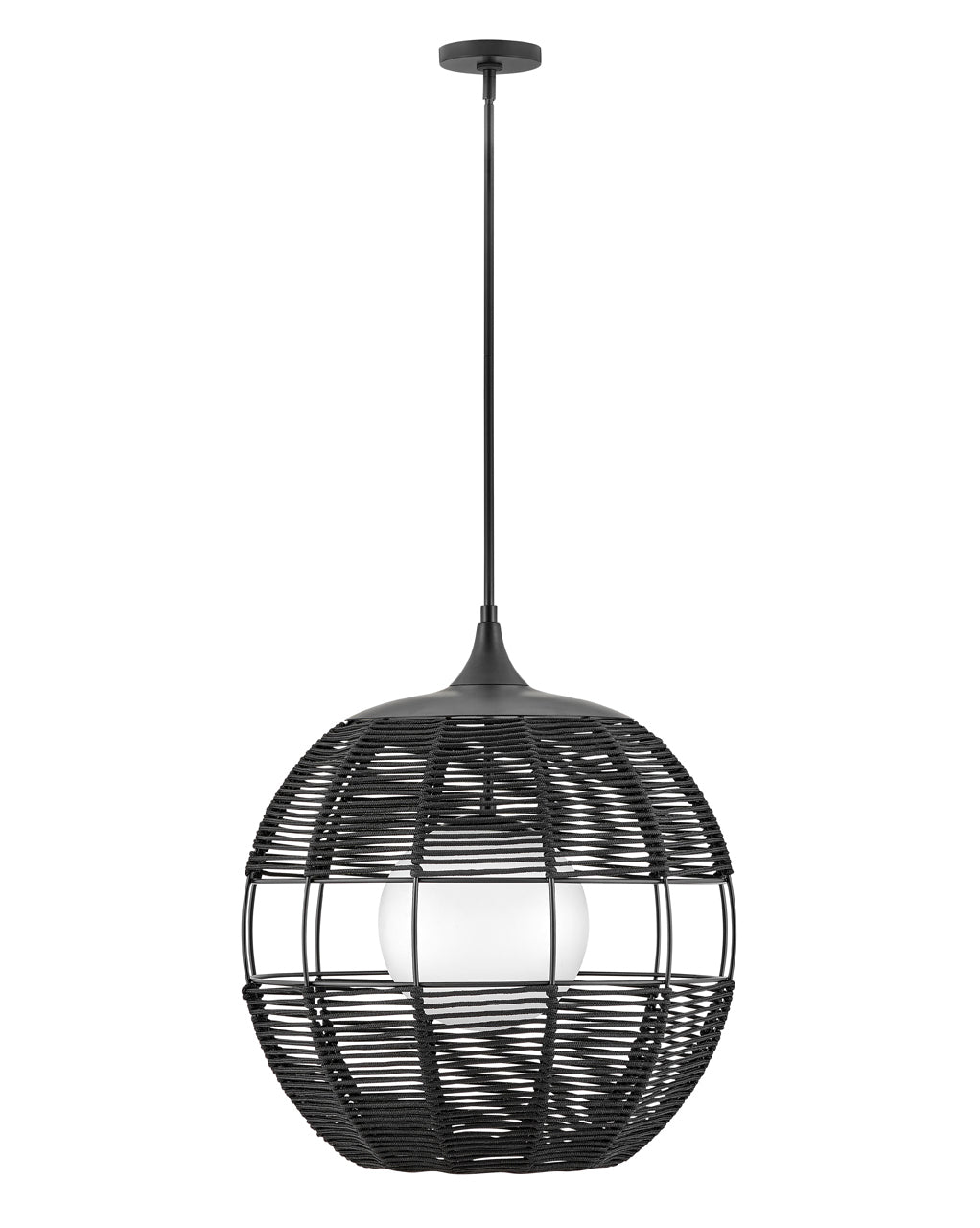 Hinkley Maddox Outdoor Chandelier Medium Orb Chandelier Black 19675BK