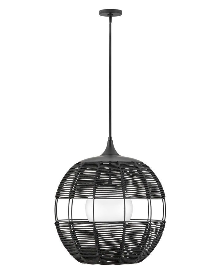 Hinkley Maddox Outdoor Chandelier Medium Orb Chandelier Black 19675BK