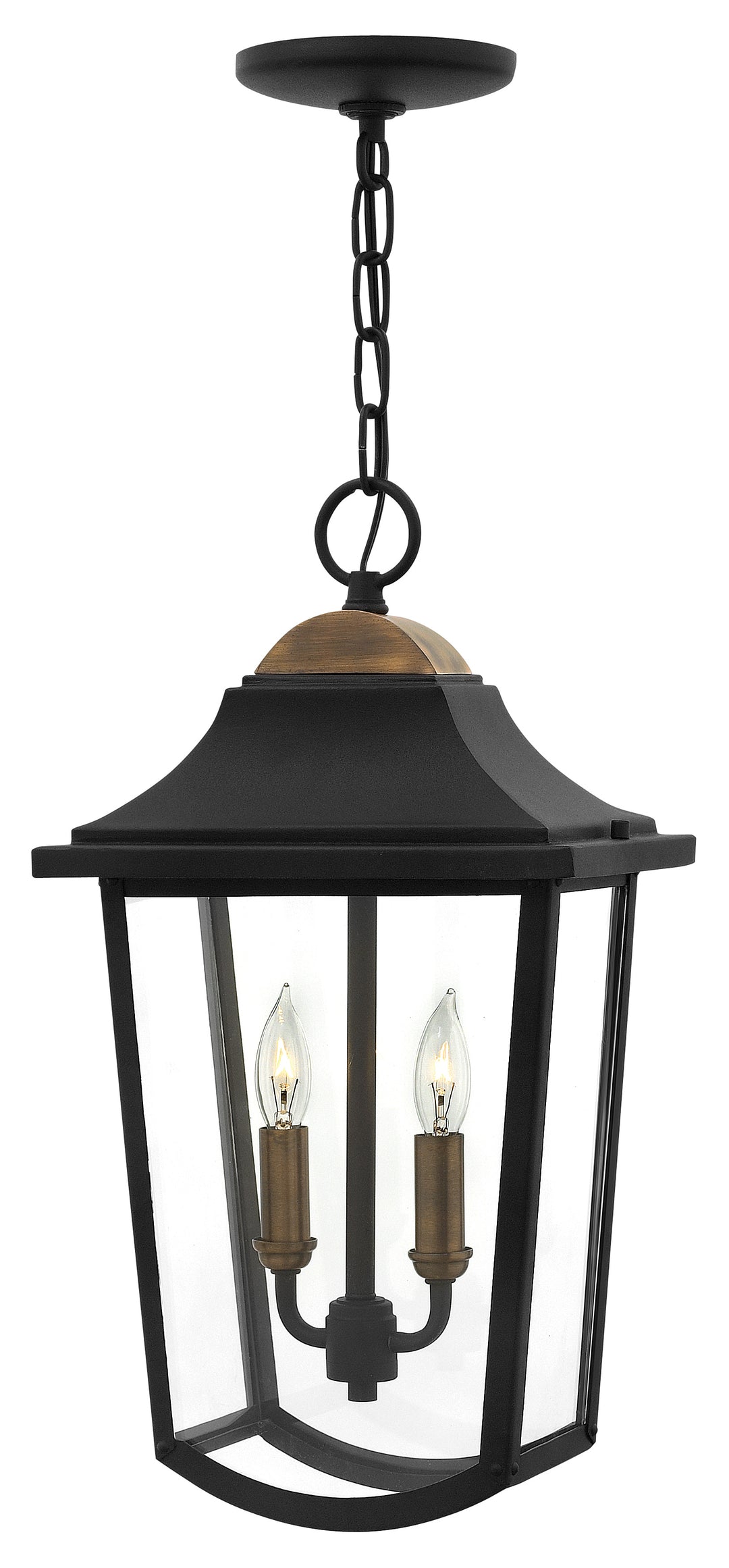 Hinkley Burton Outdoor Hanging Light Medium Hanging Lantern Black 1972BK