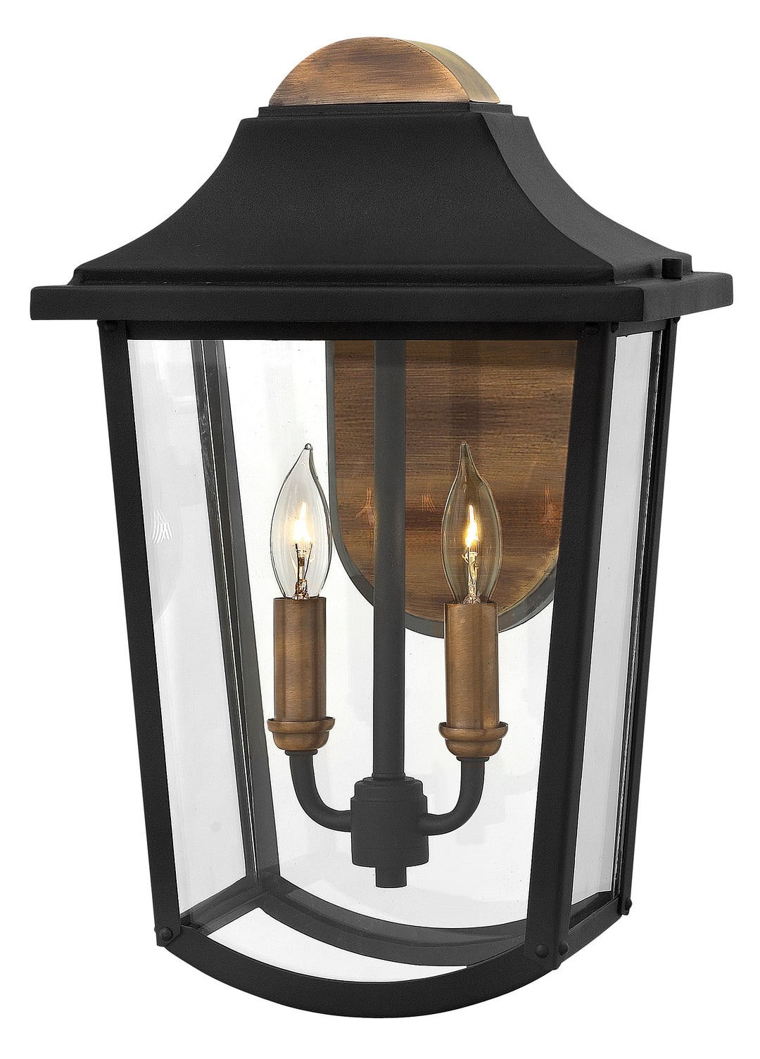 Hinkley Burton Outdoor Wall Light Medium Wall Mount Lantern Black 1974BK