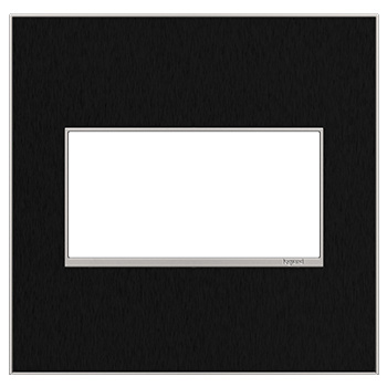 Legrand adorne Black Stainless 2-Gang wall plate