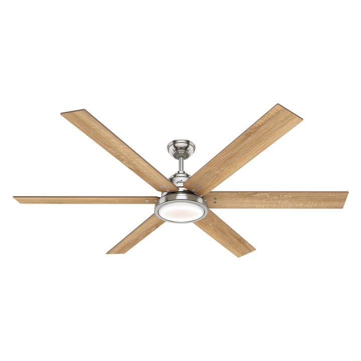 Hunter 70 inch Warrant Ceiling Fan with LED Light Kit and Wall Control Indoor Ceiling Fans Hunter   