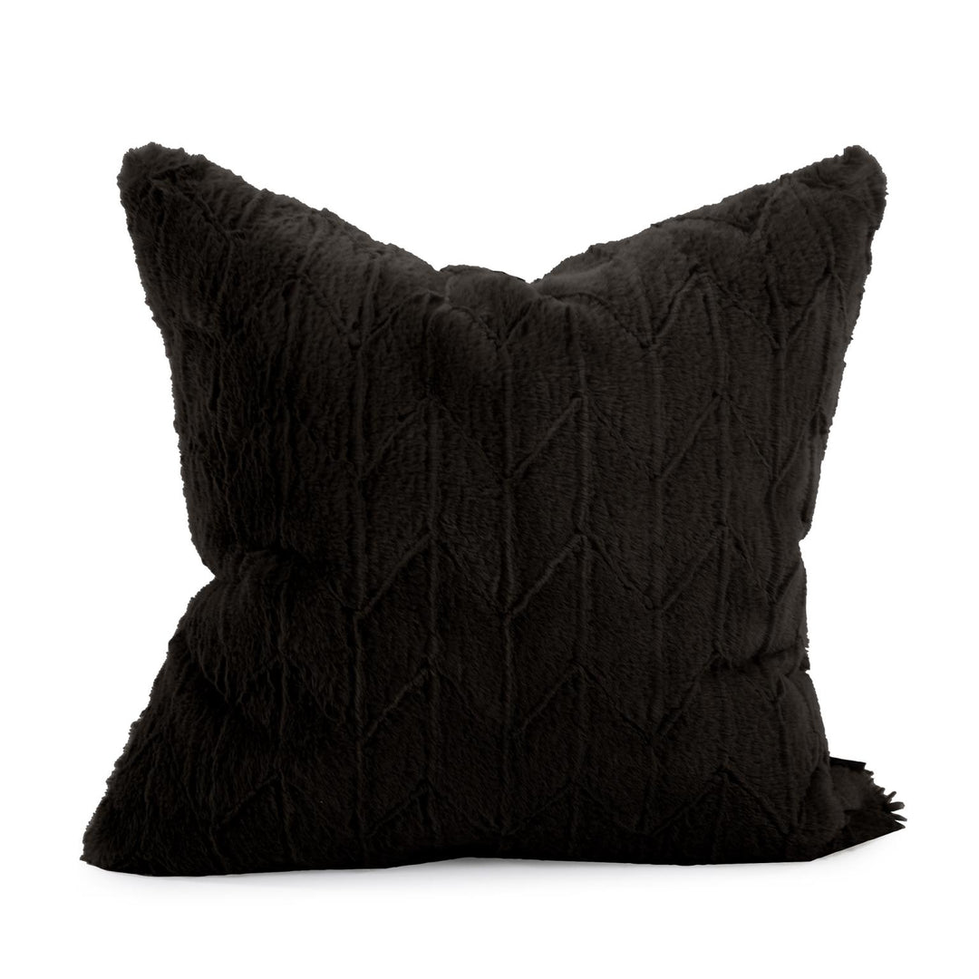 Howard Elliott Collection 20 x 20 Angora Ebony Pillow - Poly Insert