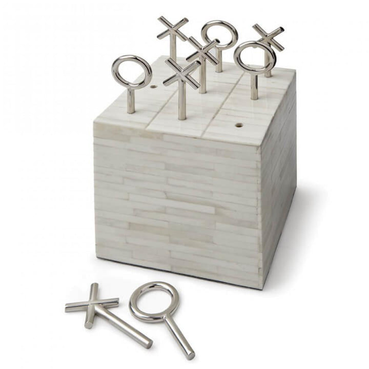 Regina Andrew  Tic Tac Toe Block (White Bone) Decorative Accents Regina Andrew   