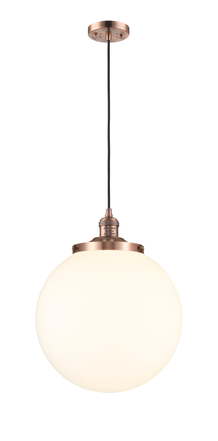 Innovations Lighting Beacon 14" Mini Pendant - Antique Copper Mini-Pendants Innovations Lighting   