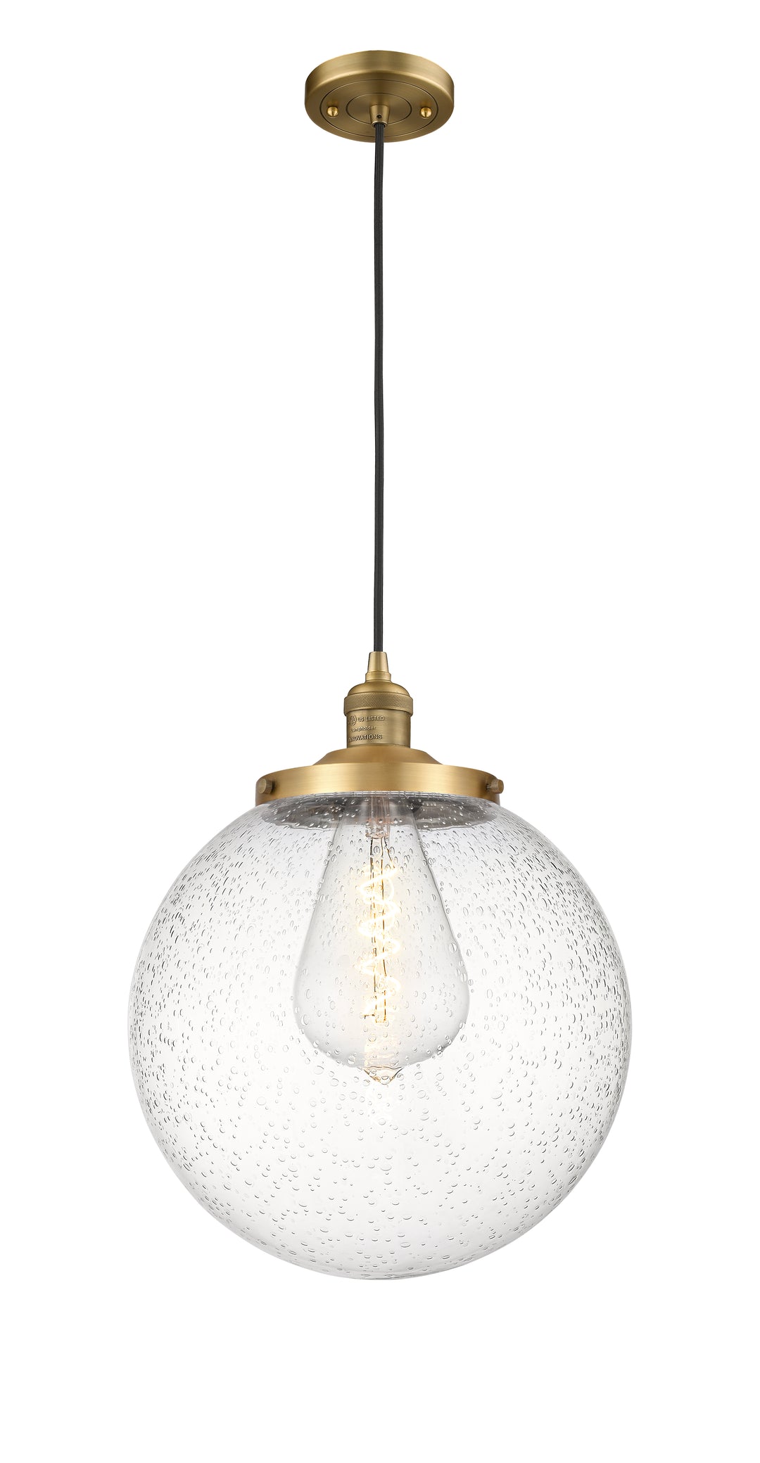 Innovations Lighting Beacon 14" Mini Pendant - Brushed Brass Mini-Pendants Innovations Lighting   